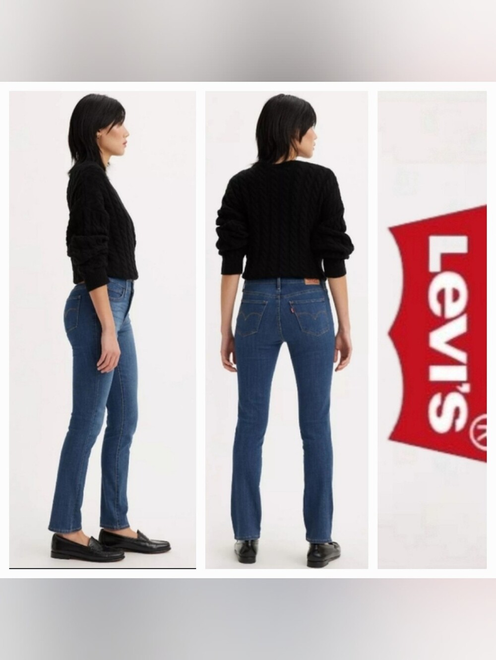 LEVI'S 312 Shaping Cut-off Raw Hem Slim Blue Jeans 24x26 Classic